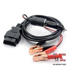 OBD II ECU Memory Saver Cable,12V Emergency Power for Car Battery Swap 10Ft