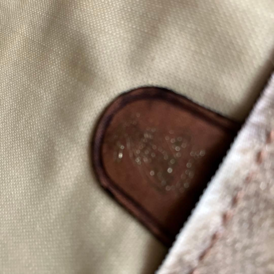 GUCCI Old Vintage Horsebit Canvas Leather Clutch Bag Dark Brown Rare Authentic thumbnail 5