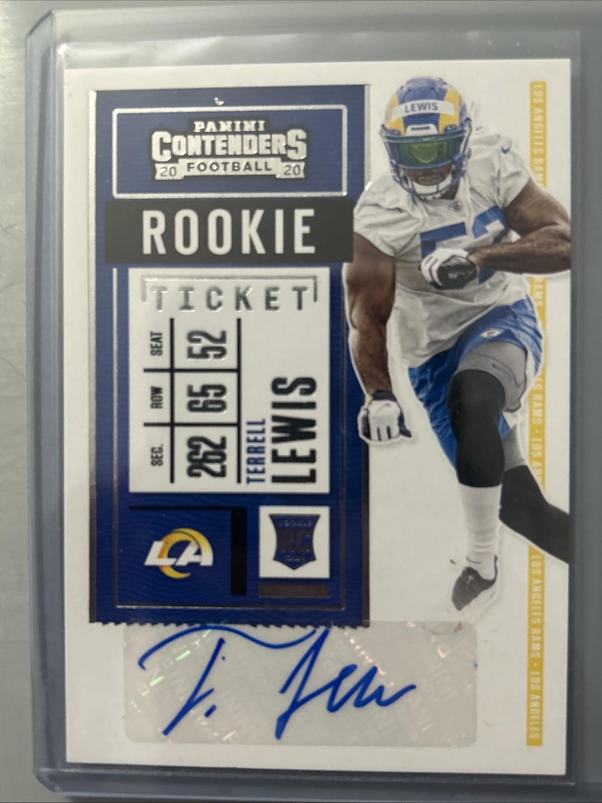 Terrell Lewis Panini Contenders #173 Autograph
