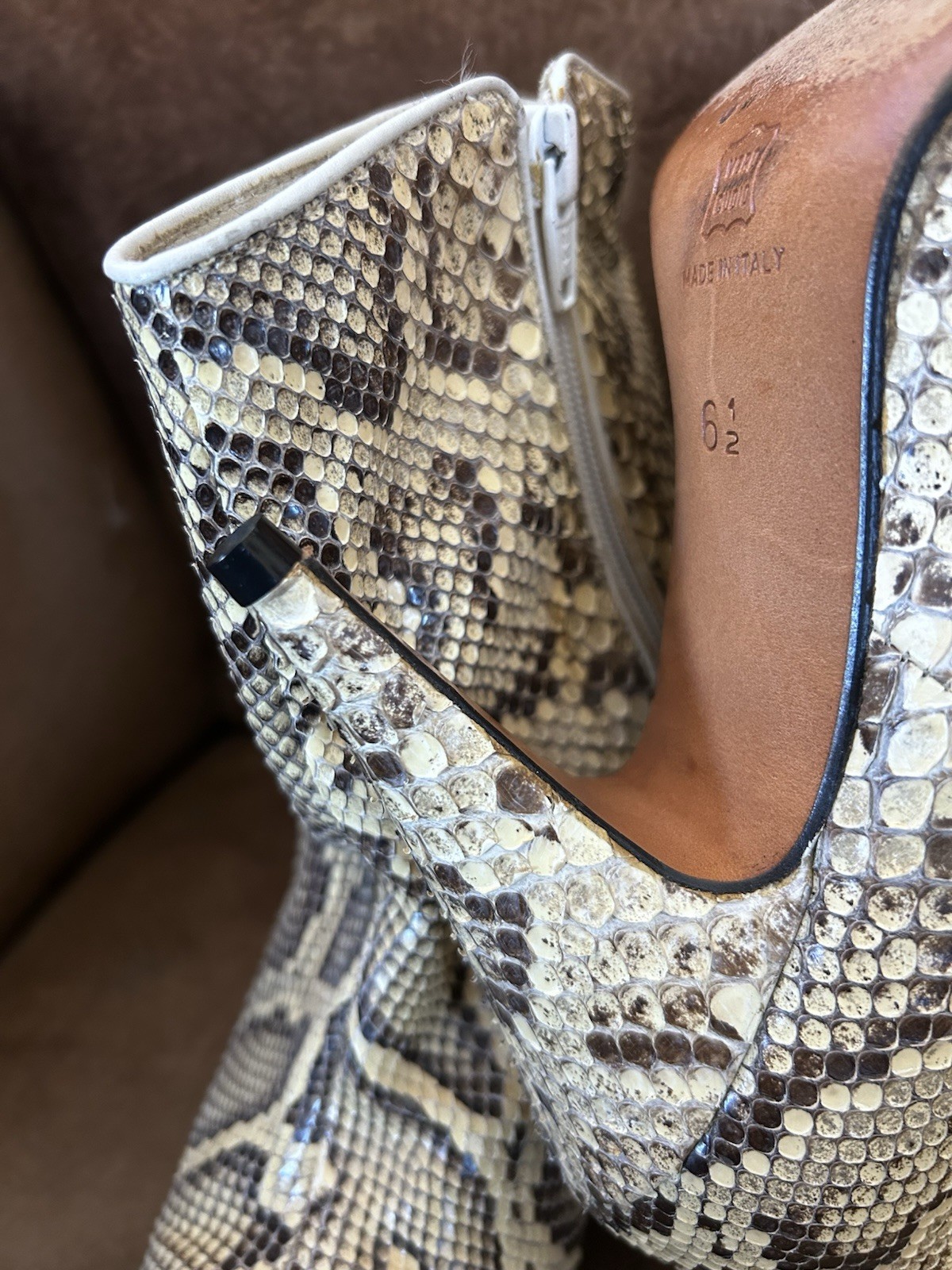 Vintage 80's Paulo Bondini Authentic Python Snake… - image 4