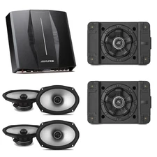 Alpine PXE-C80-88 OPTIM8 Amplifier w/ 2 SS-SB10 Subwoofers, 2 S2-S69 Bundle