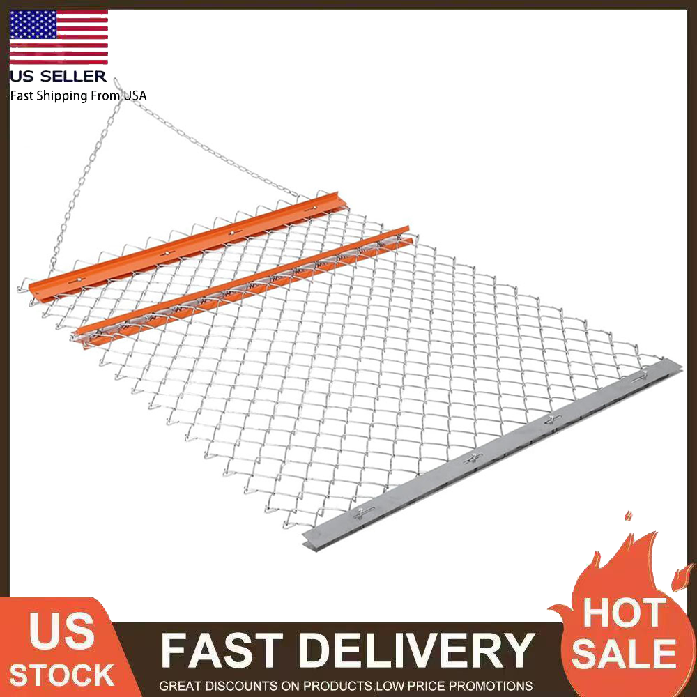 Heavy Duty Drag Harrow 4x5 ft Chain Harrow Lawn Rake ATV UTV Tractor ...
