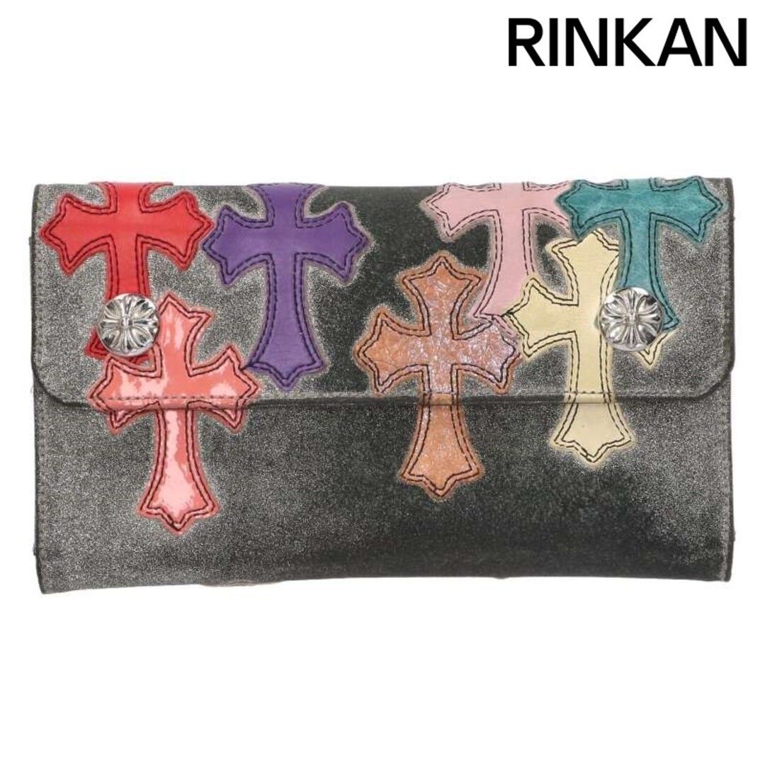 Chrome Hearts Wave Cross Patch Button Glitter Lea… - image 1