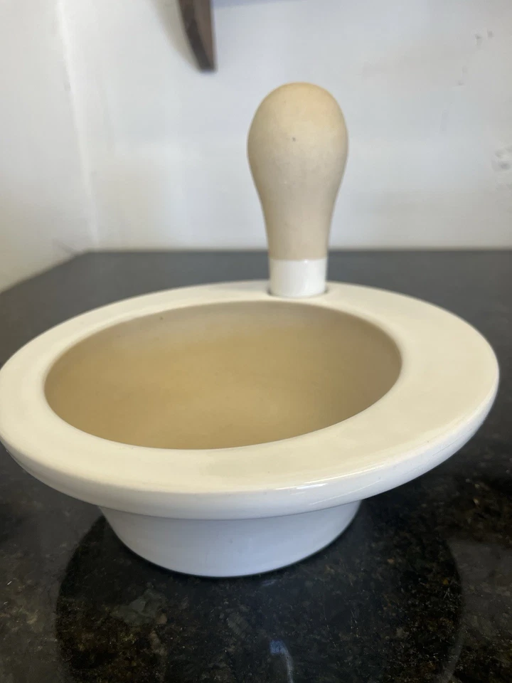 Vintage Typhoon Mortar & Pestle – Stoneware Kitchen Grinder – Made in England - Image 2 of 4