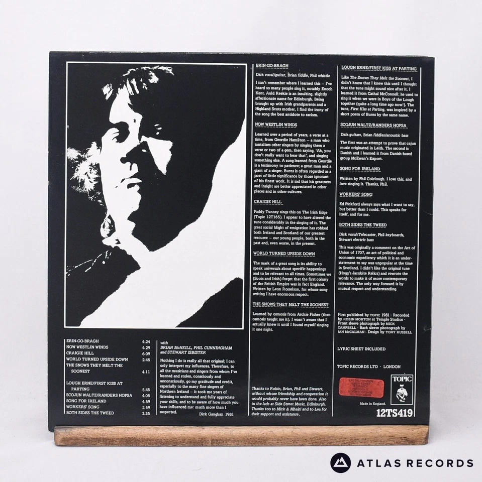 Dick Gaughan Handful Of Earth LP Album Vinyl Record 12TS419 - EX/VG+ - Image 3 of 4