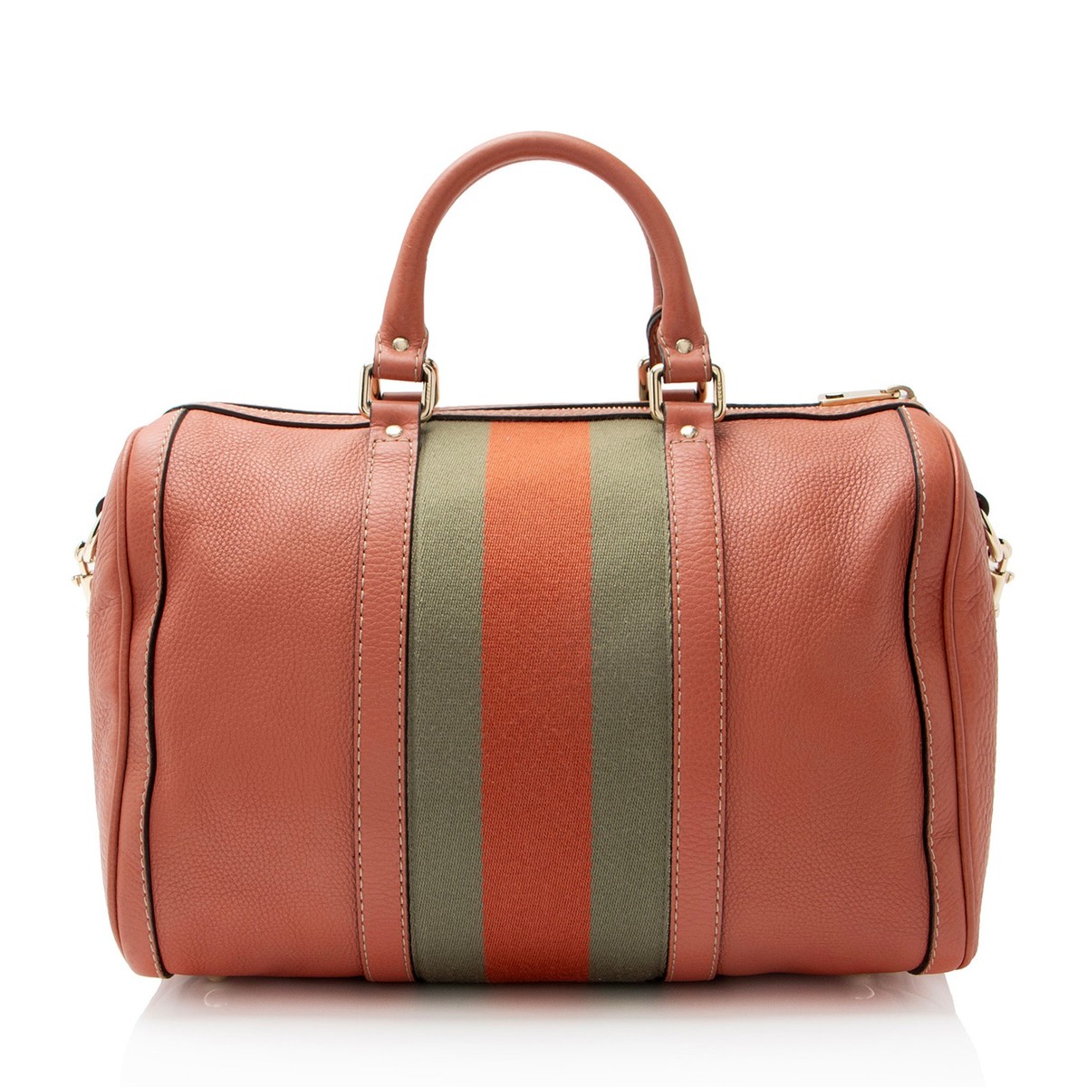 Gucci Leather Vintage Web Joy Medium Boston Bag | eBay