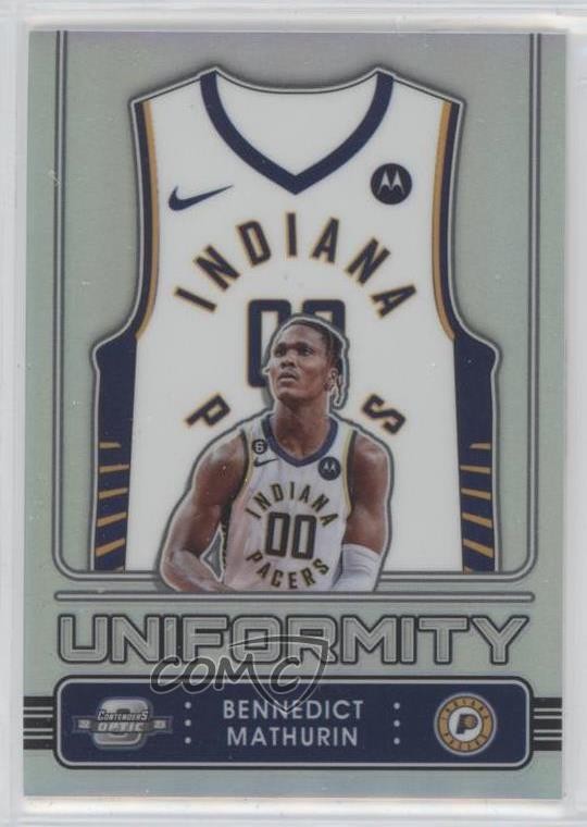 2022-23 Panini Contenders Optic Uniformity Bennedict Mathurin #28 Rookie RC 7sd