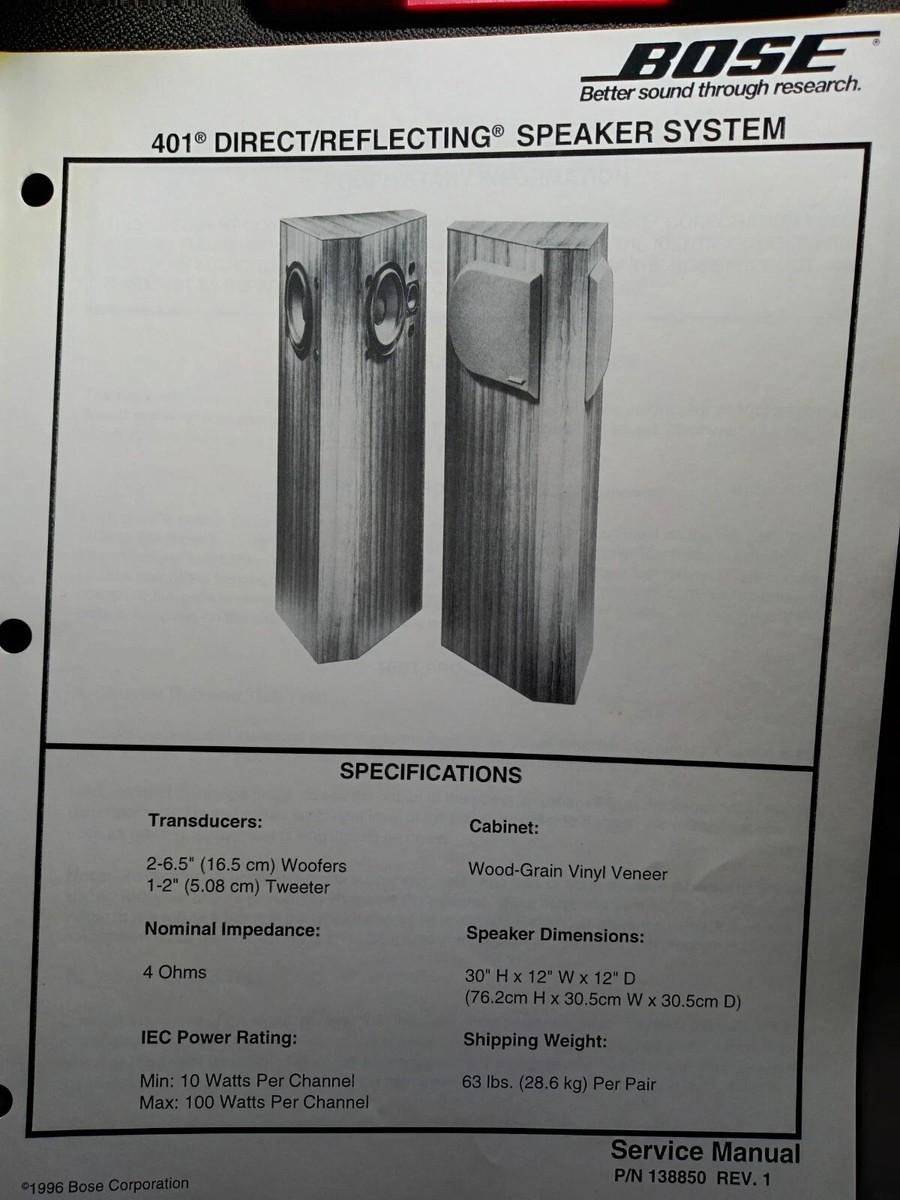 Bose 401 Main / Stereo Speakers for sale online | eBay
