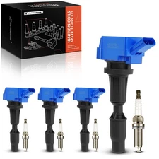 A-Premium 4x Blue Ignition Coil & 4x Iridium Spark Plug Kit for Hyundai Sonata