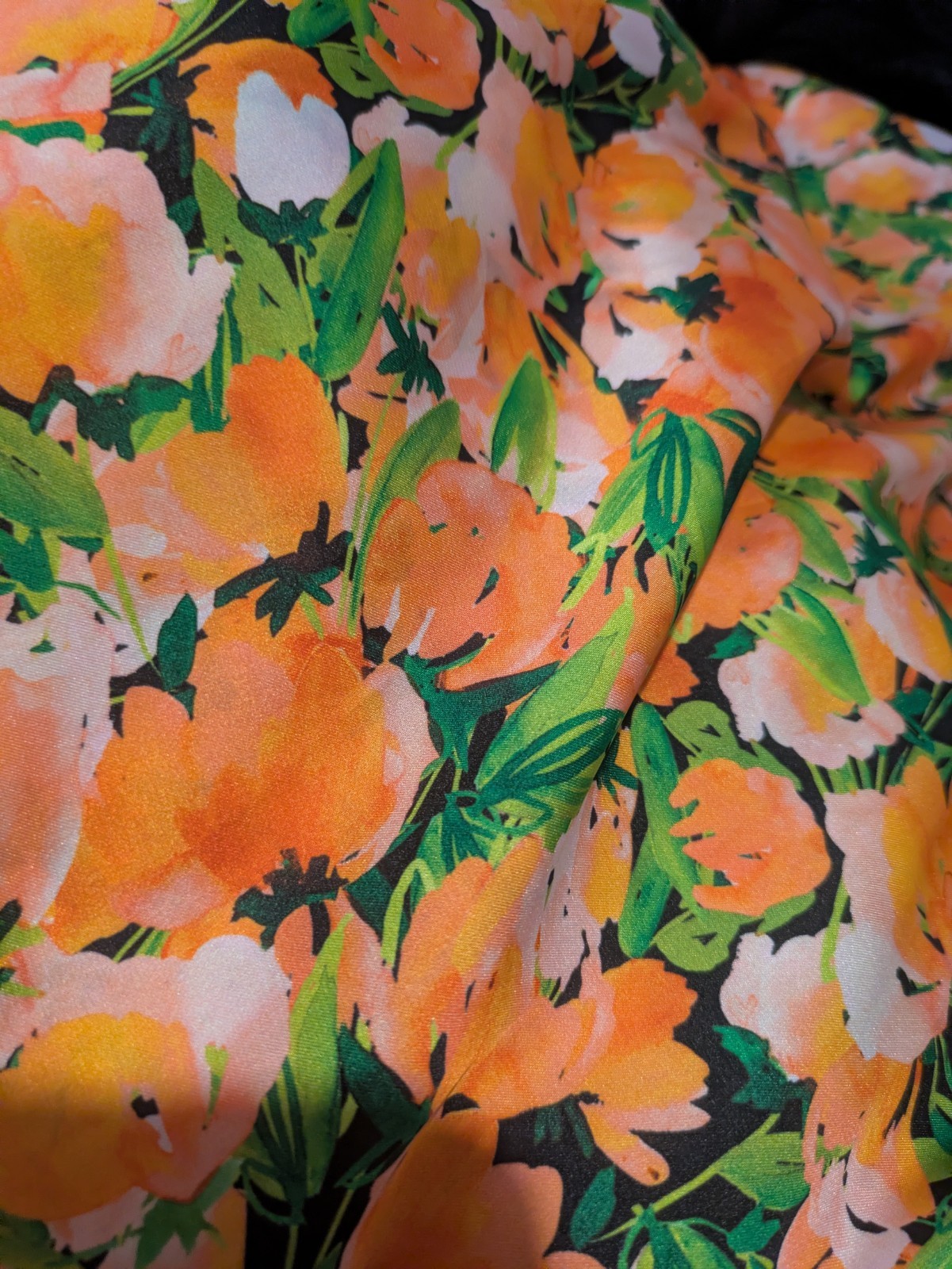 Vicolo Floral Pleated Midi Skirt Peach Print | Italian Designer | TU One Size image 7