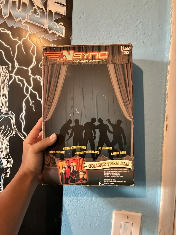 Винтажная 2000 кукла-марионетка Justin Timberlake NSYNC коллекционная живая игрушка в коробке - Изображение 2 из 3