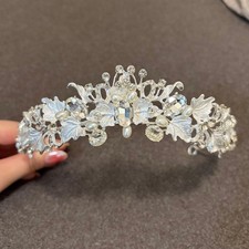Bridal Jeweled Tiara Silver