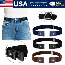 Men Women Buckle-free Elastic Invisible Waist Belt for Jeans No Bulge Hassle