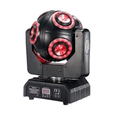  LED Moving Head 8x15W RGBW 4in1 With Halo RGB 3in1Football Light 360 ° Rotation