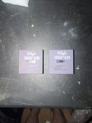 Vintage Intel i860 XR RISC CPU Processor A80860XR-40 16M Gold Cap RARE Lot X2
