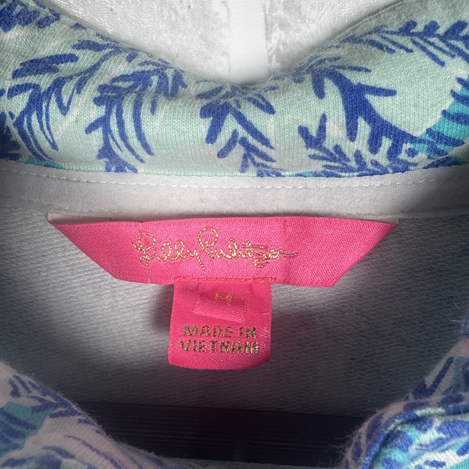 Lilly Pulitzer Blue Half Zip Pullover Womens Size… - image 3