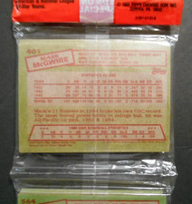 1985 Topps Baseball Rack Pack Mark Mcgwire Rc Showing On Back Carterniekro Fron 1985 Topps Baseball Rack Pack Mark Mcgwire Rc Showing On Back Carterniekro Fron