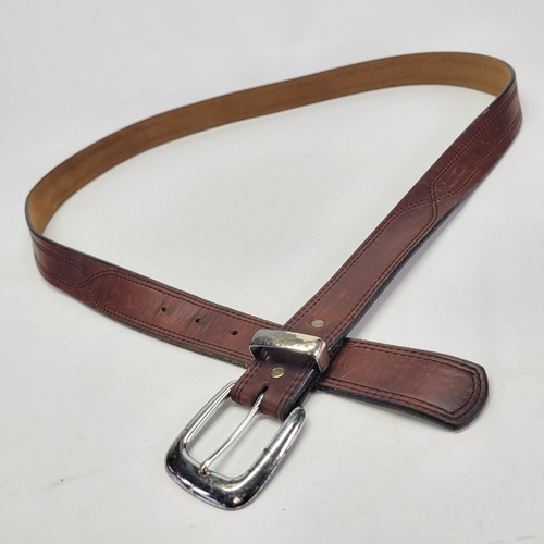 Leegin Gunslinger Gürtel 56 Pull Up Leder Western genäht X0100 braun - Bild 3 von 16