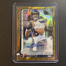 2025 Topps Chrome - Graham Mertz Rookie Autographs #RRA-GME Gold Lava /50 (RC)