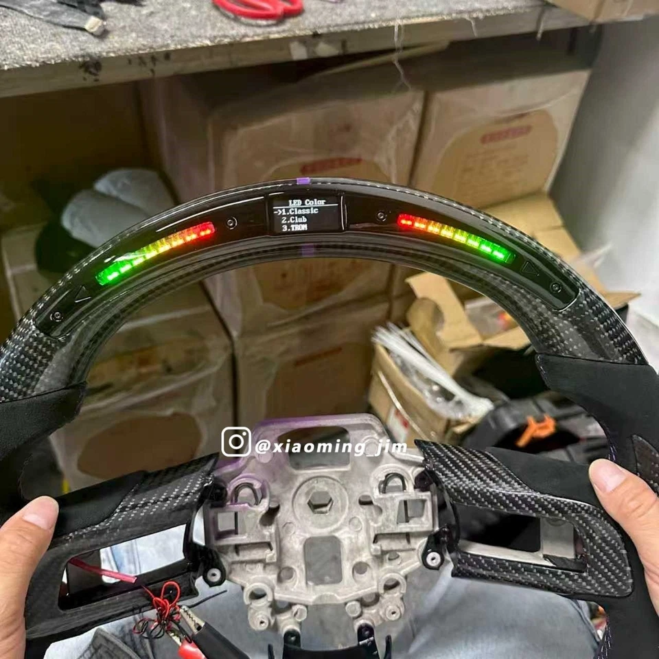 Volante LED Rendimiento Carrera Pantalla Digital Cambio Luz Boost Foto 2 de 4