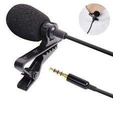 Omnidirectional Lapel Lavalier Microphone Clip-on Condenser Mini Iphone Android