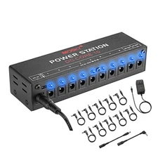 Electric Guitar Effect Pedal Power Supply 10 Isolated Output 9V 12V 18V & Cable