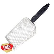 SUMERSHA Beach Mesh Shovel, Sand Sifter, Shell Collector, Silver