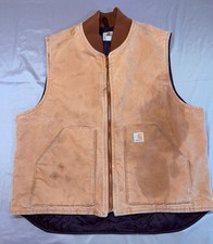 Vintage Carhartt brown insulated duck vest XL