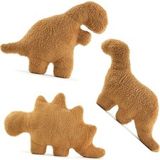 Lixzuch 3 Packs Dino Nugget Pillow Plush, 18 inches Dinosaur Chicken Nugget P...