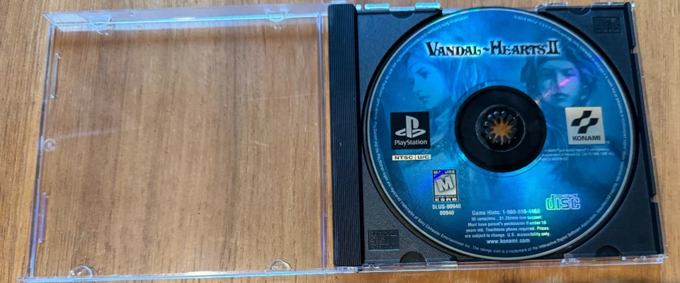 SUELTO Vandal-Hearts II (Sony PlayStation 1, 1999) Probado Funcionando Foto 3 de 3