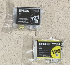 Espon 127 Black & 126 Yellow DURABrite Ultra Ink Cartridges New Factory Sealed