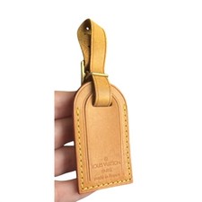 Authentic Louis Vuitton Vachetta Leather Luggage Tag SN510