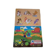 Children's Dog-Themed Puzzle 6pc  Trucks 5pc Wooden Puzzles New Kids Puzzle