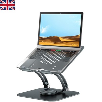 Verstellbarer ergonomischer Laptopständer - 360° drehbare Basis, tragbar & stabil für...
