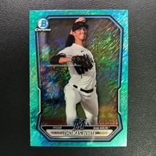2026 Bowman Chrome Prospect Thomas White Aqua Shimmer Refractor /125 Marlins