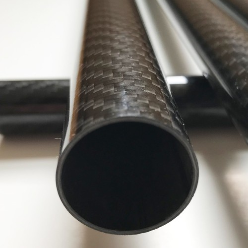 (4) Carbon Fiber Tubes - 20mm x 18mm x 500mm - 3K Twill High Gloss - (4) Tubes - Picture 4 of 5