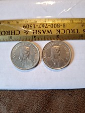 1968 B Switzerland Helvetica Coins 5 Francs Confederatio Set of 2 Coins Free S&H