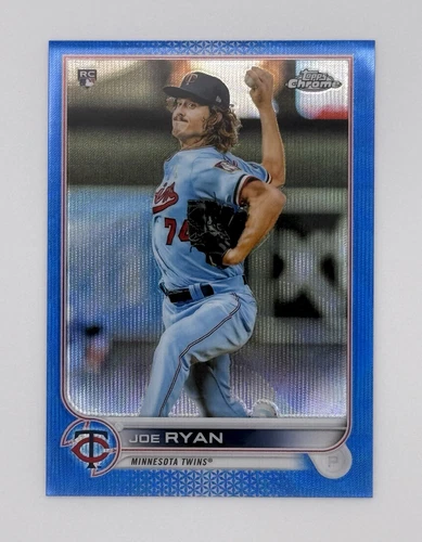 2022 Topps Chrome - Joe Ryan Blue Wave Refractor #/75 (RC)