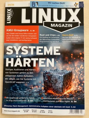 ++ Linux Magazin 04/26 ++ Systeme Härten +++++