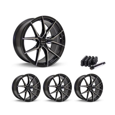 5x114.3 Set of 4 17'' Rims Black Alloy Wheel fits 2013-22 2013-22 Acura ILX, OEK8