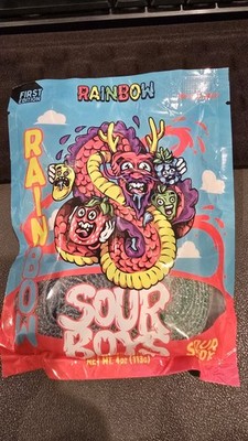 Rare Sour Boys Rainbow First Edition Sour Candy Brand New Never Opened