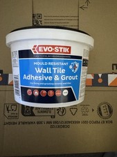 EVO-STIK Wall Tile Adhesive and Grout White – Mould Resistant, Waterproof, Ready