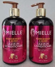 Mielle Pomegranate Honey Leave In Conditioner Curly Hair Lot of 2 12oz Bottles