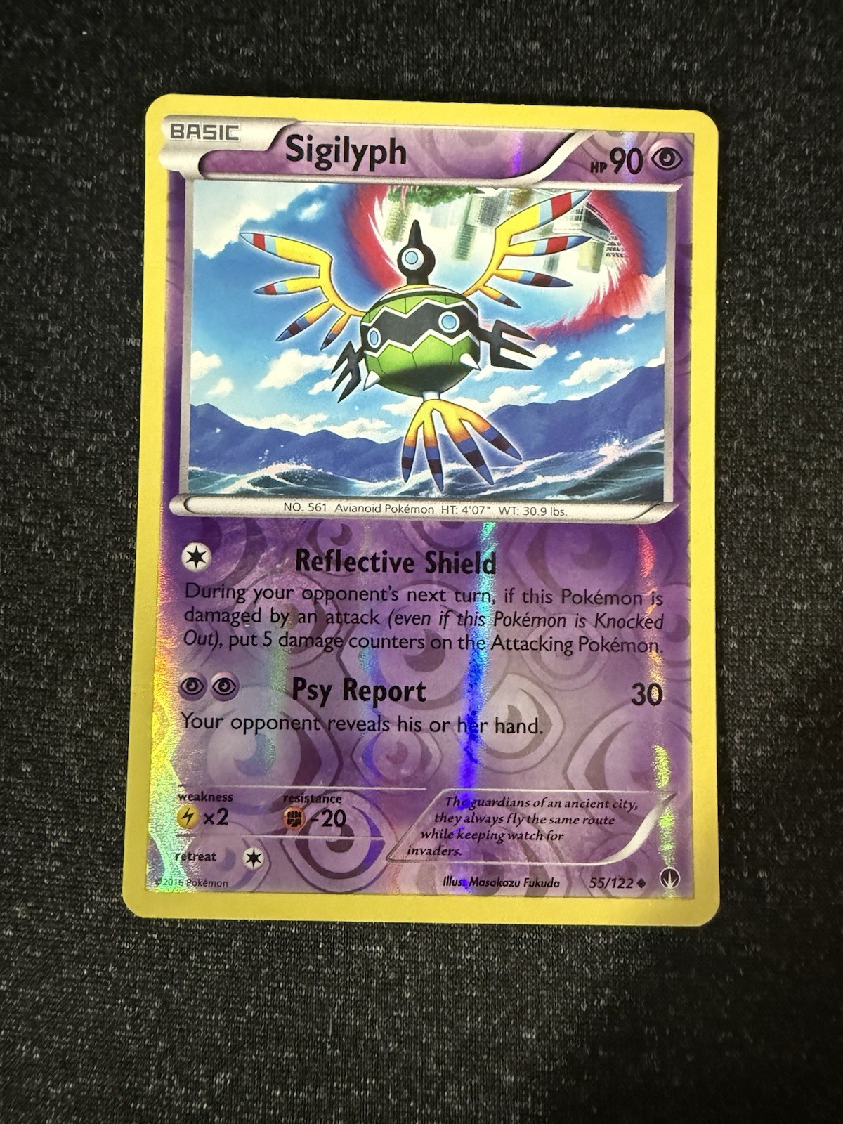 Sigilyph 55/122- BREAKpoint- Reverse Holo Uncommon- NM