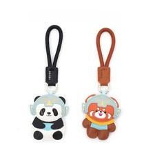 Cartoon Creative Panda Brown Bear Keychain Schoolbag Car Keyring Pendant Gift