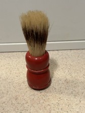 Vtg Men's Shaving Barber Brush Animal Hair Bristles USA Sterilized 7 Celluloid