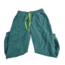 FIGS Technical Collection Women's Teal Jogger Scrub Pants Size L