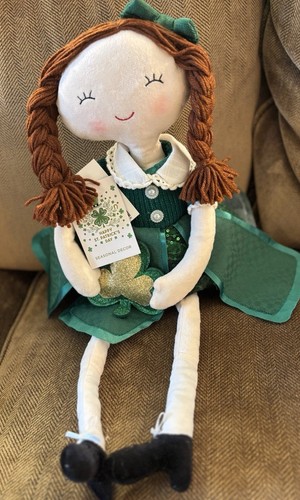 Saint Patrick’s Day Doll Irish Shamrock Green Dress Shamrocks