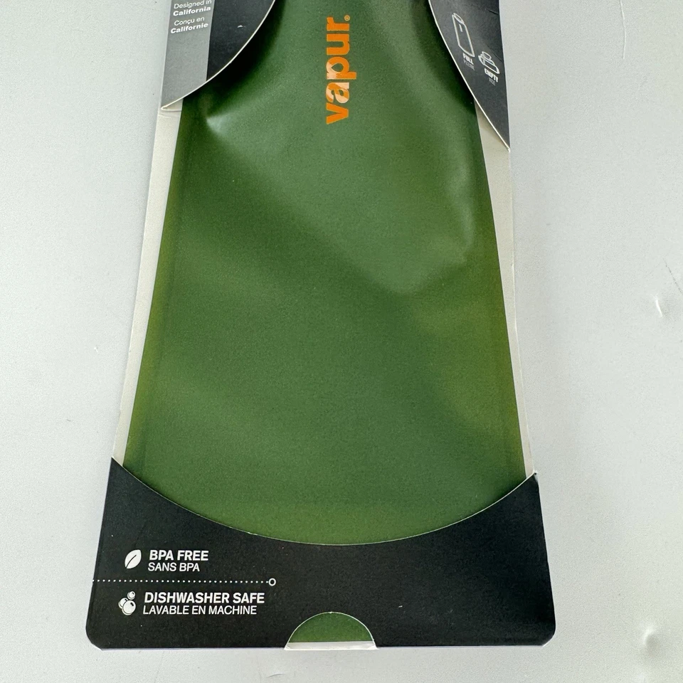 Гибкая бутылка для воды VAPUR с карабином 0,7 л/23 жидких унции оливковый туристический Copenhag - Изображение 3 из 4