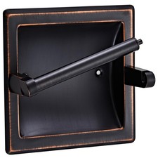 Recessed Oil Rubbed Bronze Toilet Paper Holder, Wall Mounted Heavy Duty Pivot...